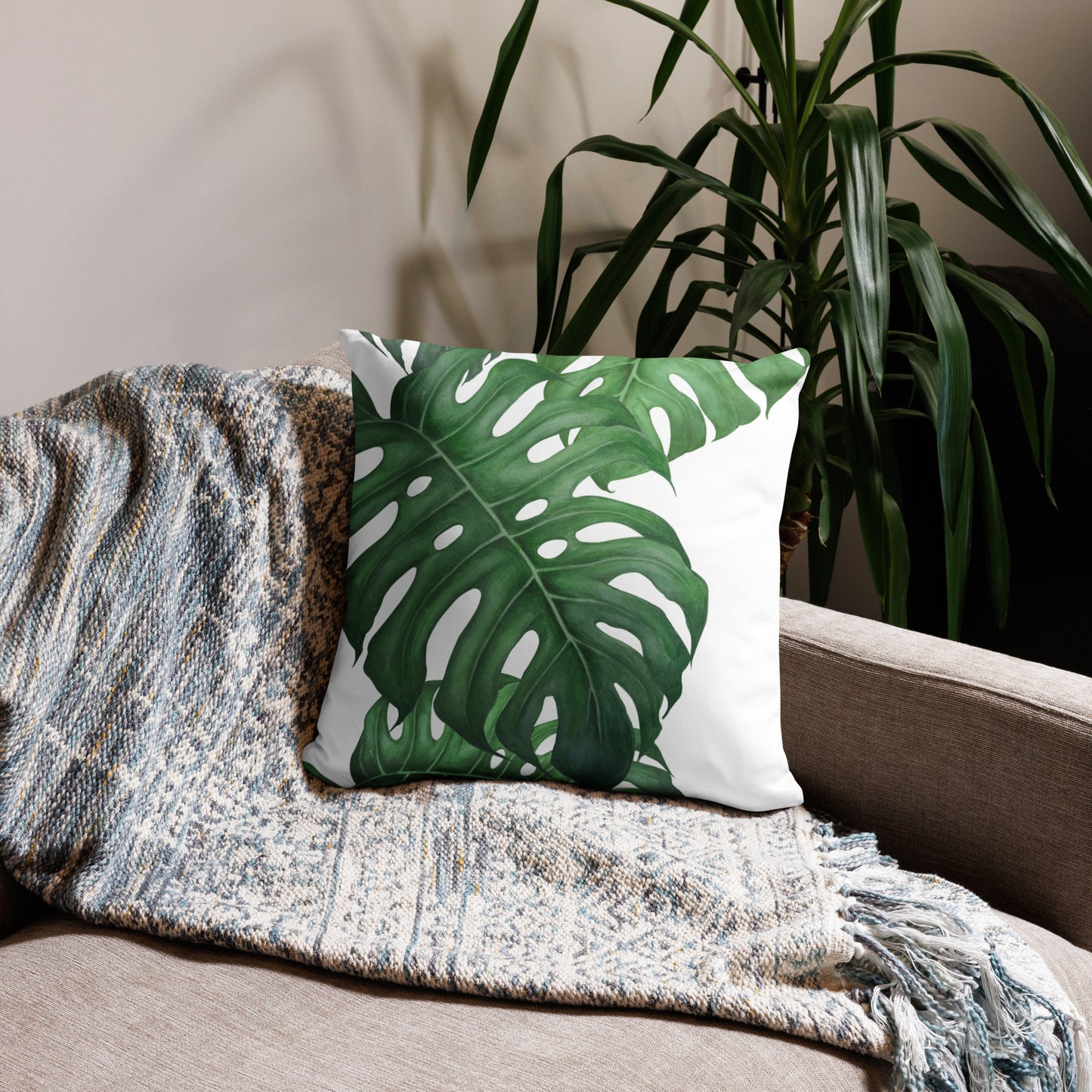 Monstera Pillow