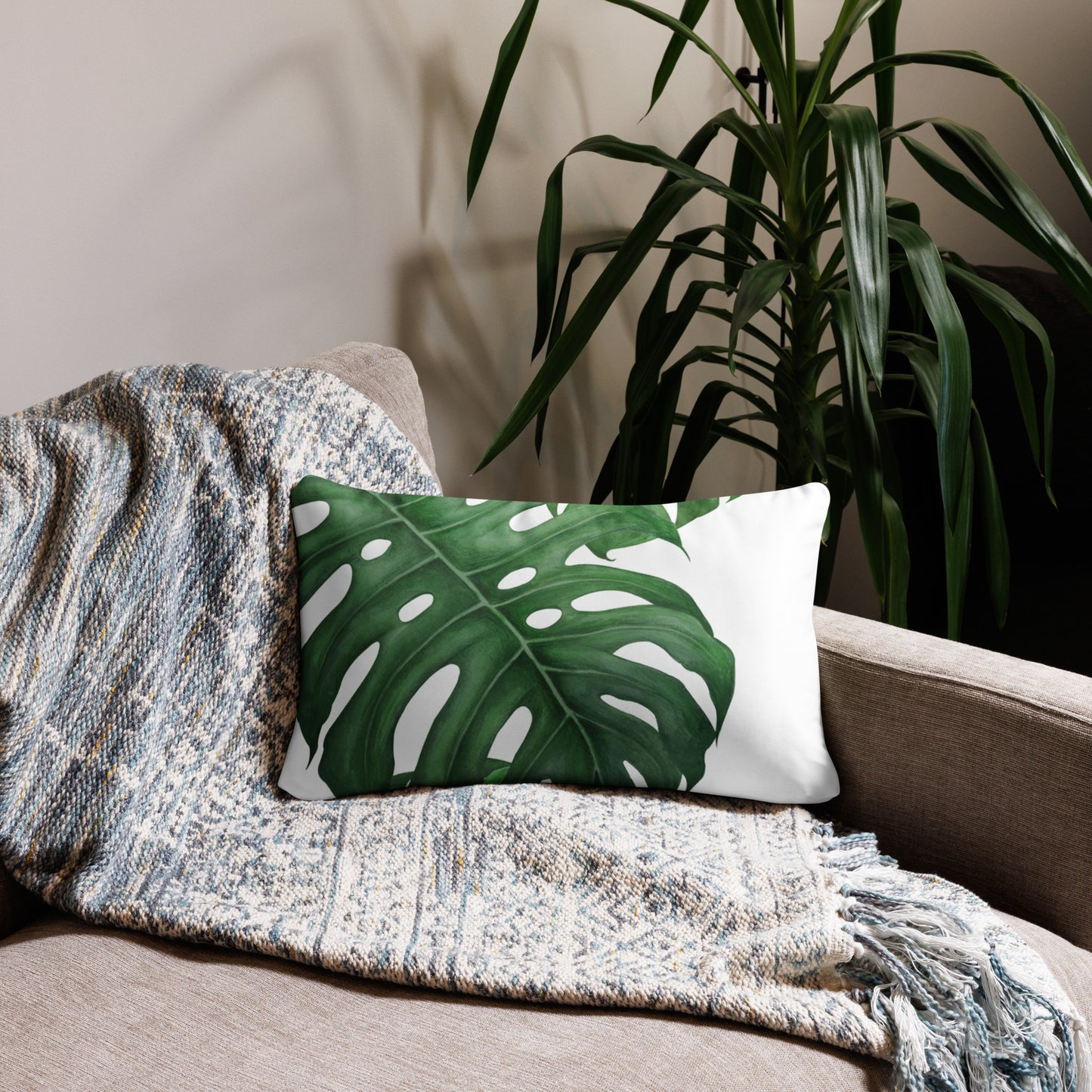 Monstera Pillow