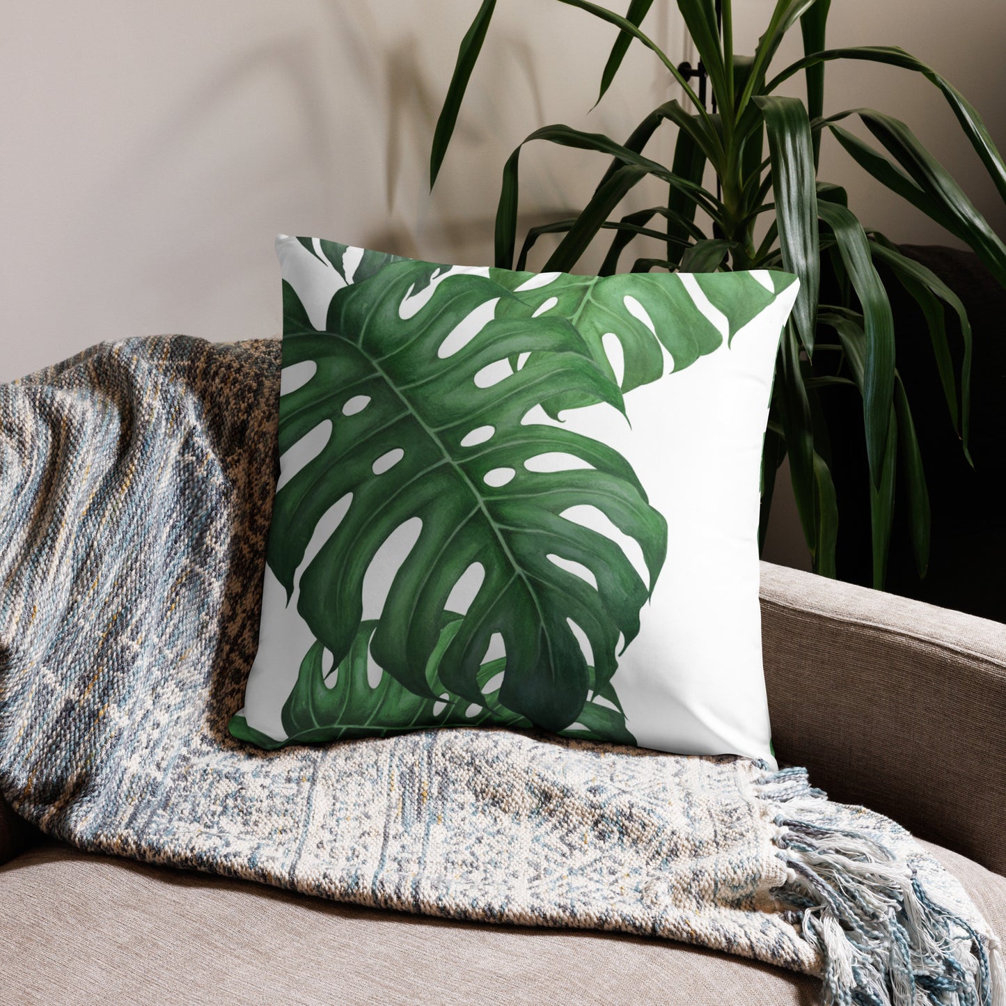 Monstera Pillow