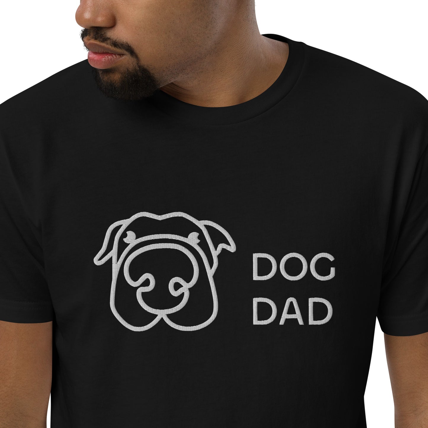 Embroidered Dog Dad T-Shirt