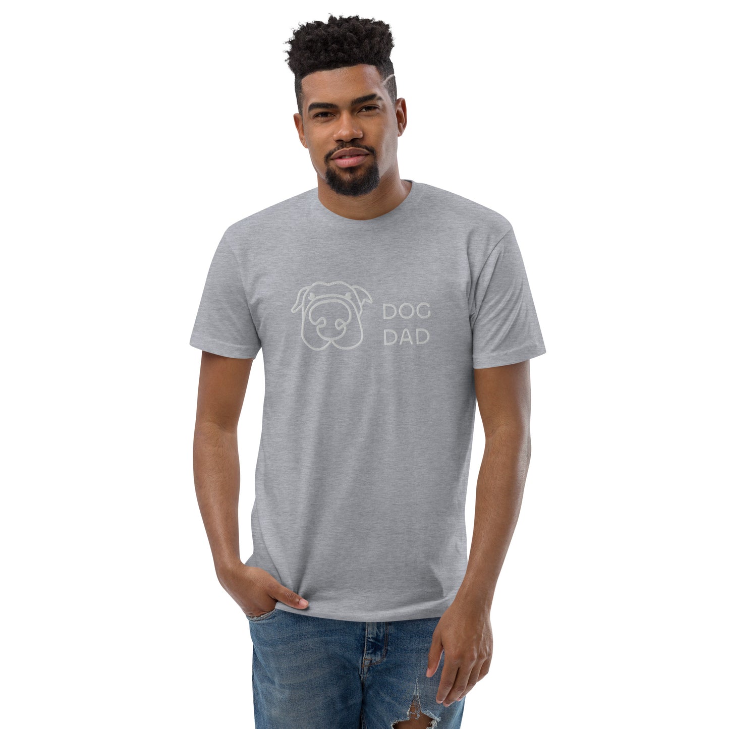 Embroidered Dog Dad T-Shirt