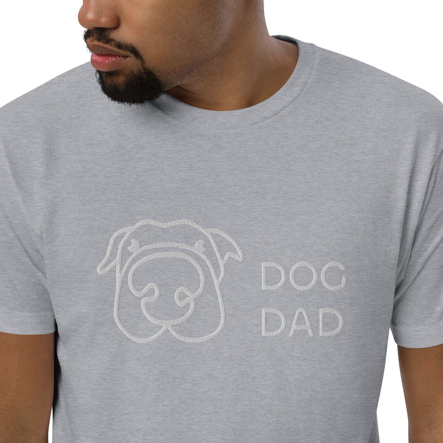 Embroidered Dog Dad T-Shirt