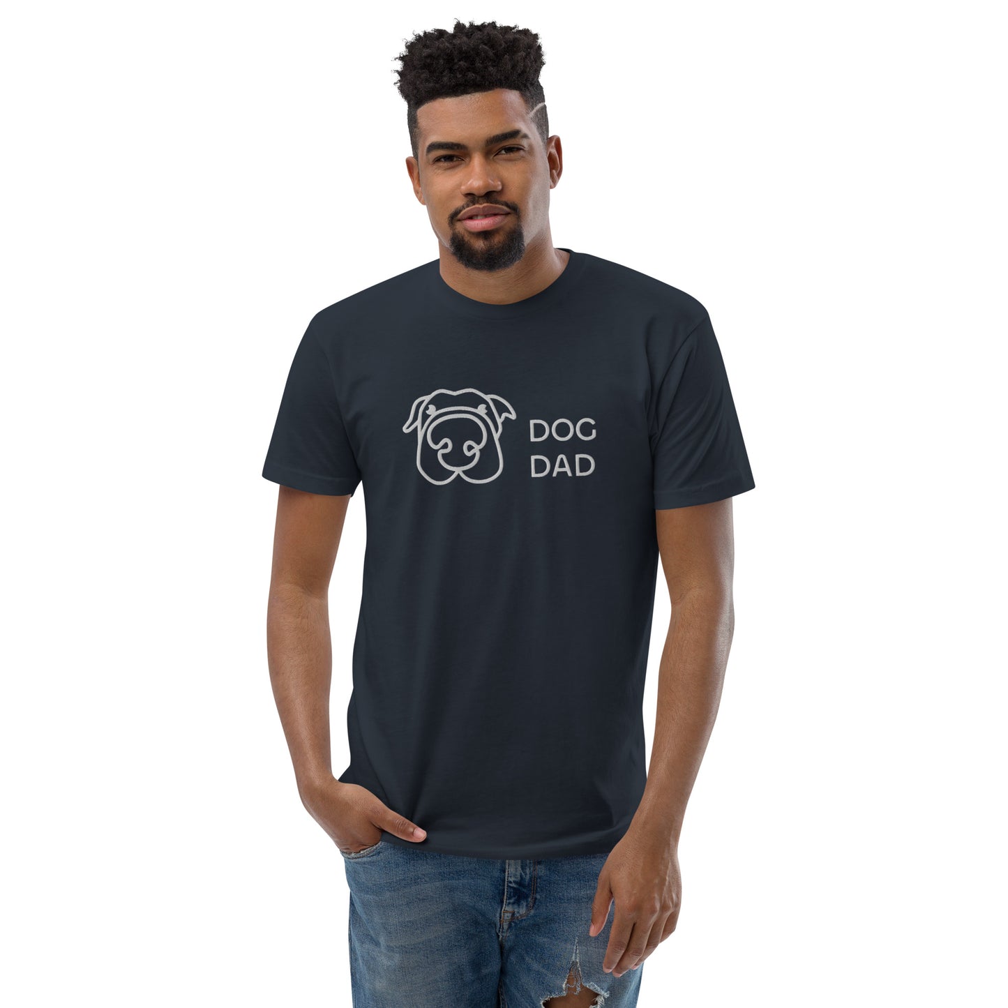 Embroidered Dog Dad T-Shirt