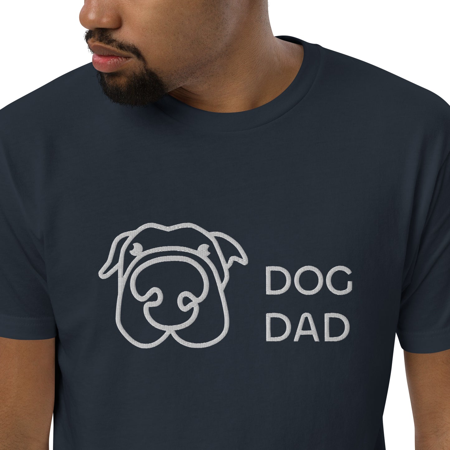 Embroidered Dog Dad T-Shirt