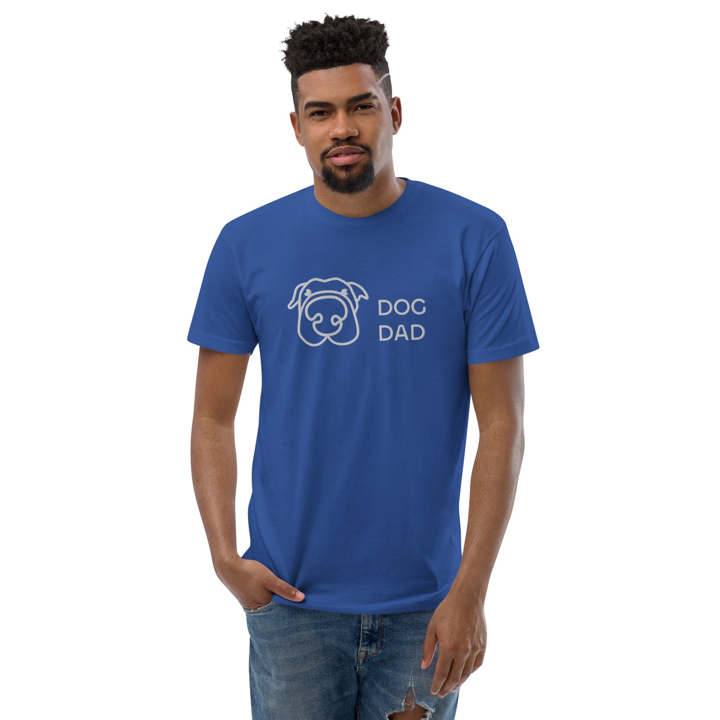 Embroidered Dog Dad T-Shirt