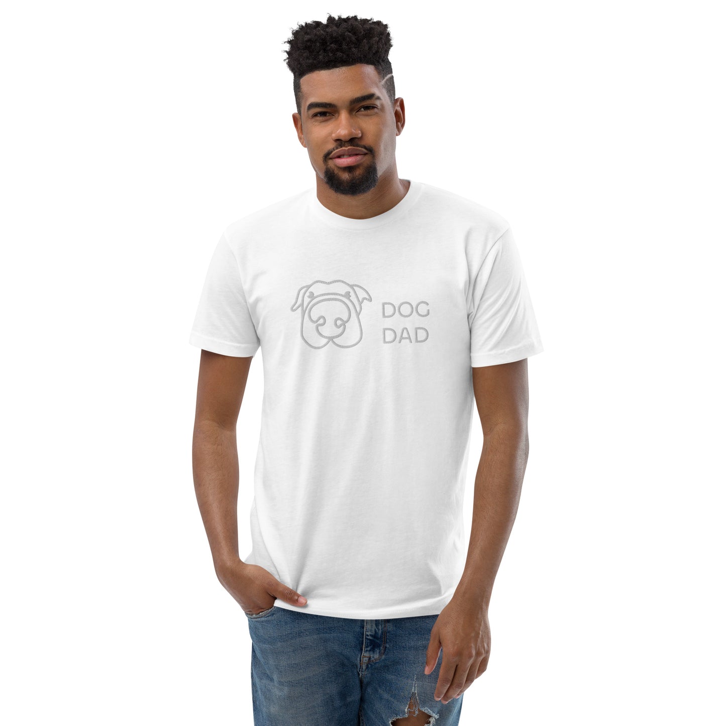 Embroidered Dog Dad T-Shirt