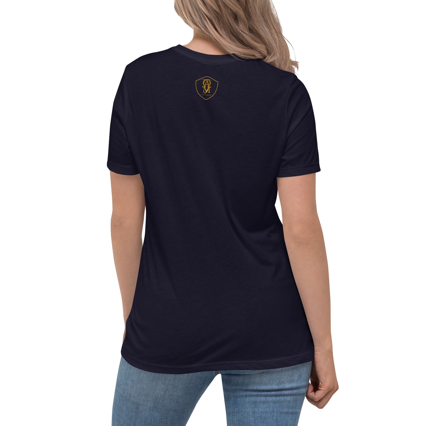 Embroidered Dog Mom Women's Relaxed T-Shirt