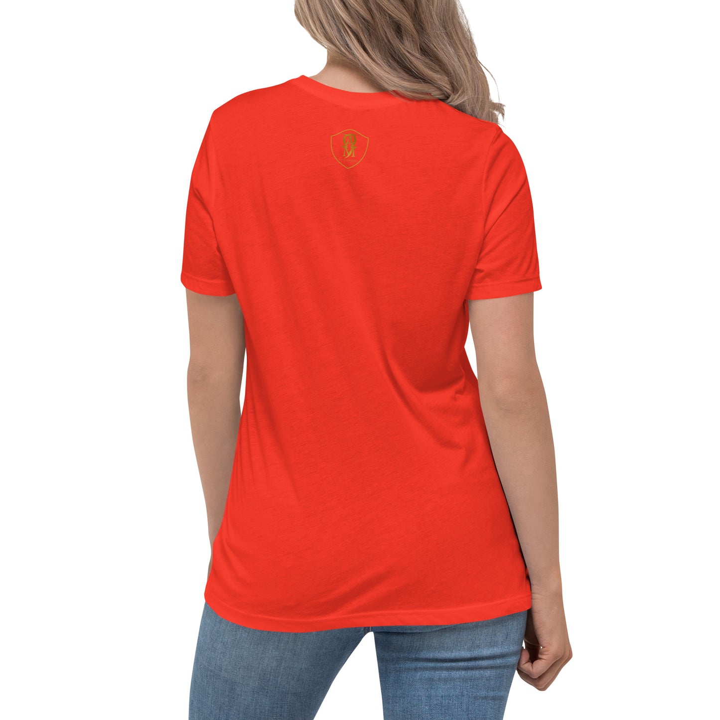 Embroidered Dog Mom Women's Relaxed T-Shirt