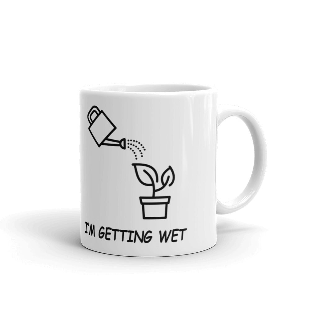 I'm Getting Wet White glossy mug