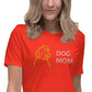 Embroidered Dog Mom Women's Relaxed T-Shirt